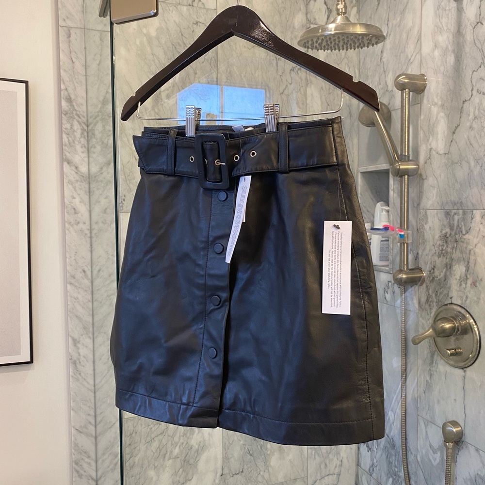 NEW - Leather Topshop skirt size 4